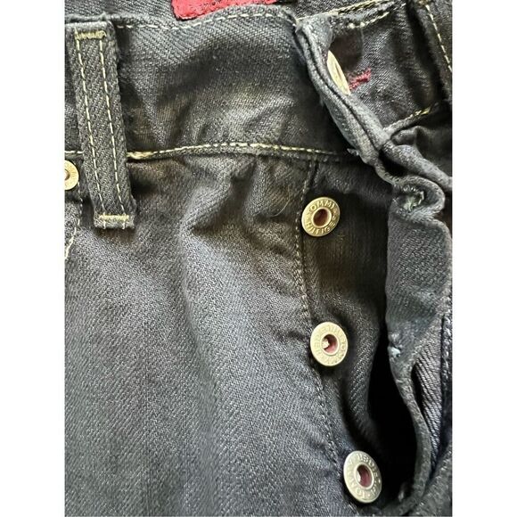 Hilfiger Dark Wash Red Label Premium Vintage Denim Button Fly Jeans 33 x 31 - Picture 3 of 10